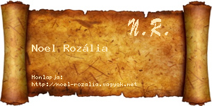 Noel Rozália névjegykártya
